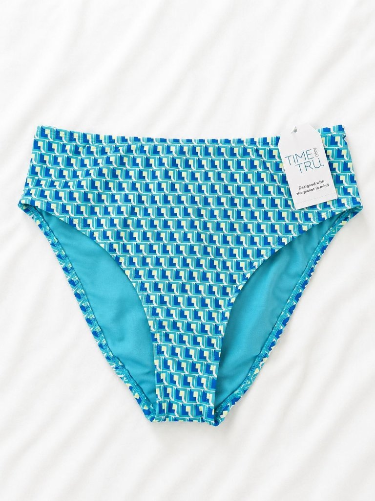 Women's High Waist Geo Print Bikini Bottoms Plus Size 2x (20w-22w) Nwt